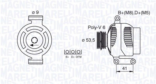 MAGNETI MARELLI Генератор 063377495010